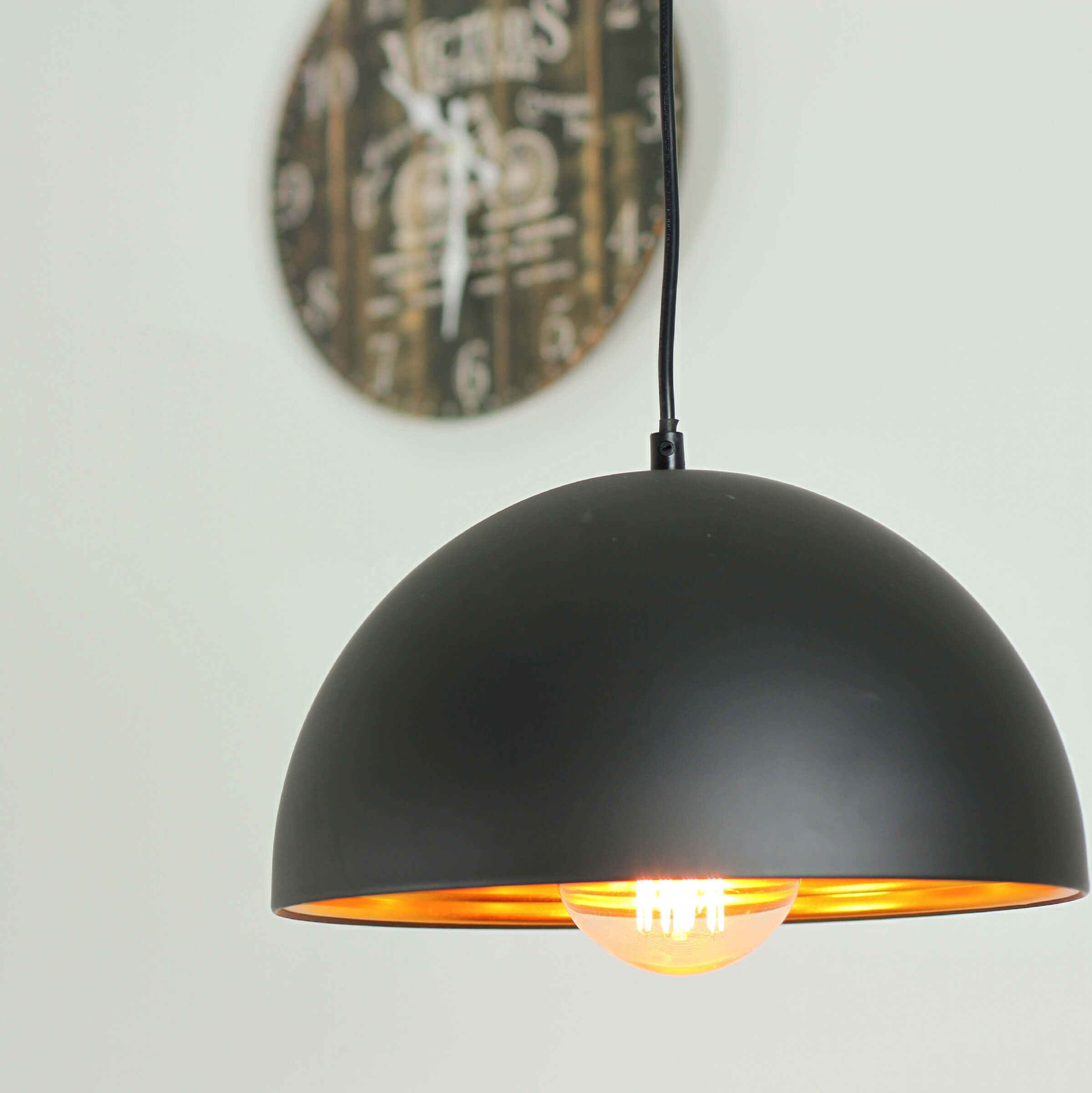 Loft Pendelleuchte schwarz/gold Lampe, Leuchte