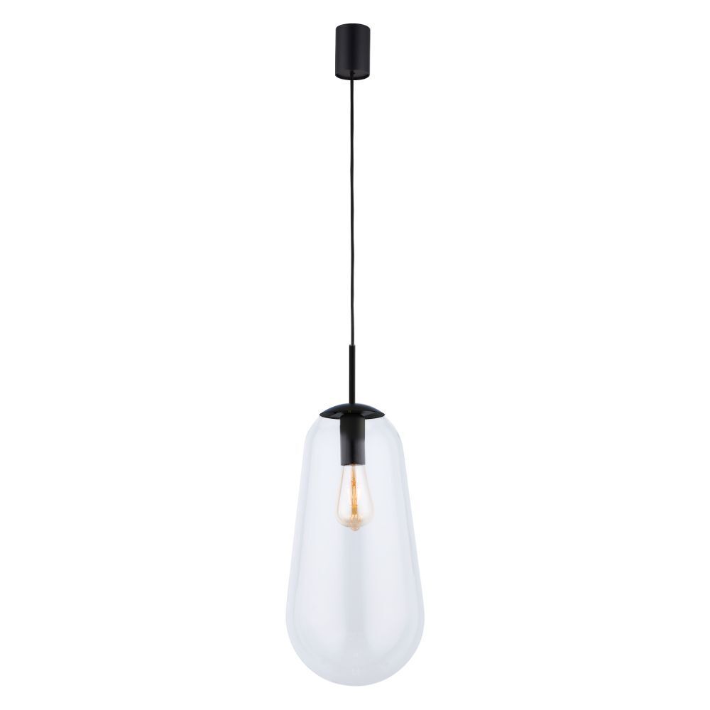 Elegante Hängeleuchte Glas Schirm rund Ø22cm Küche