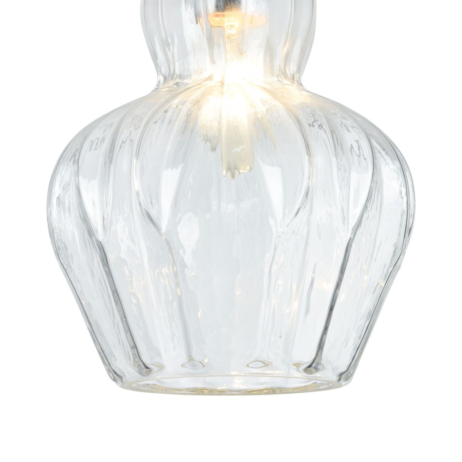 Pendelleuchte Metall Glas E14 Ø 16 cm H: max. 143 cm