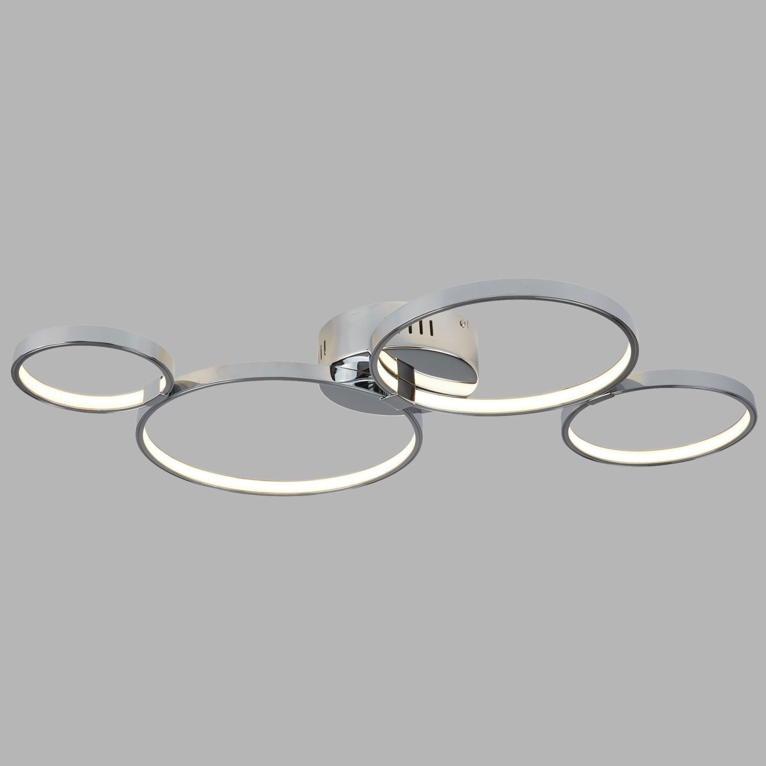 LED Deckenlampe Chrom B: 75 cm 3000 K 2240 lm Metall
