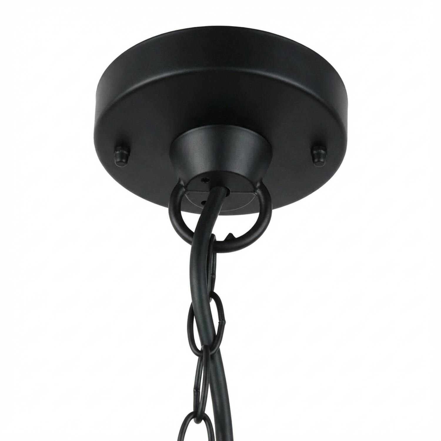 decke, pendelleuchte, kette, metall, schwarz