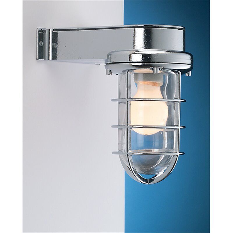 Wandlampe Außen Chrom Maritim IP55 Laterne Haus