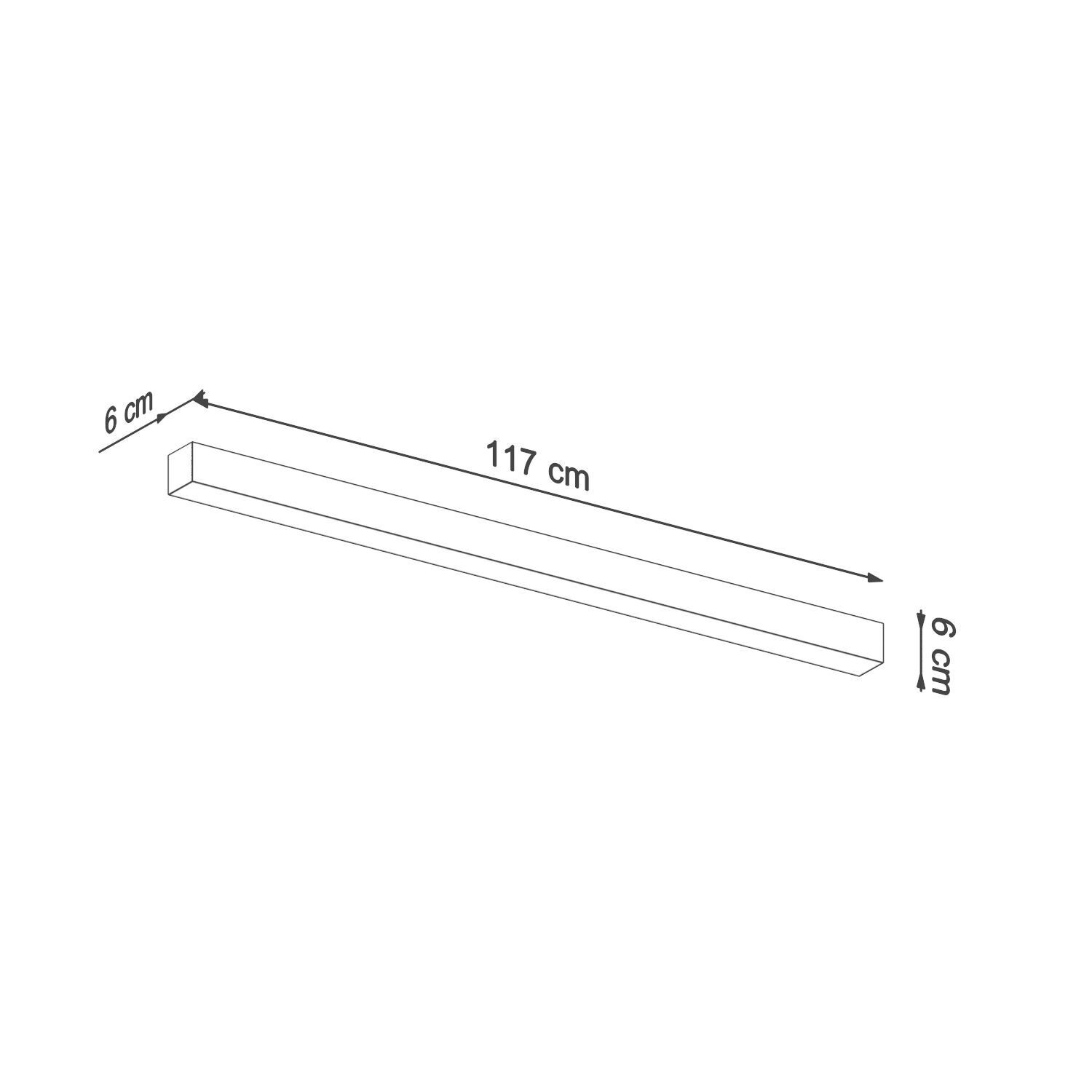 LED Wandlampe innen groß 118 cm 3000 K Downlight