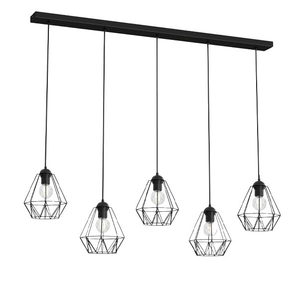 Pendelleuchte, Hängeleuchte, Metallkonstruktion, Leuchtmittel, Sechsfassung, Kugellampe