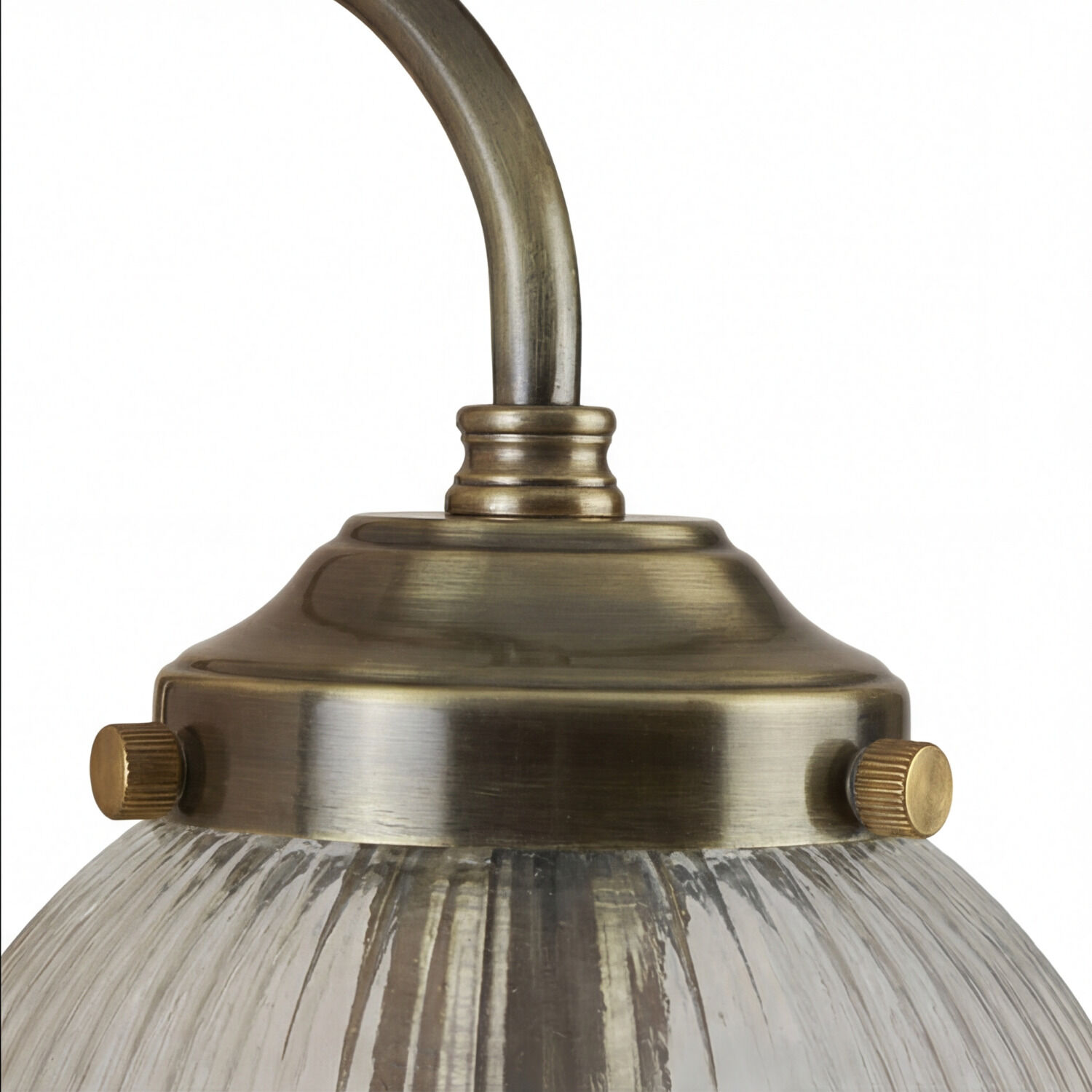 lampe, pendel, messing, glasschirm, bogenarm