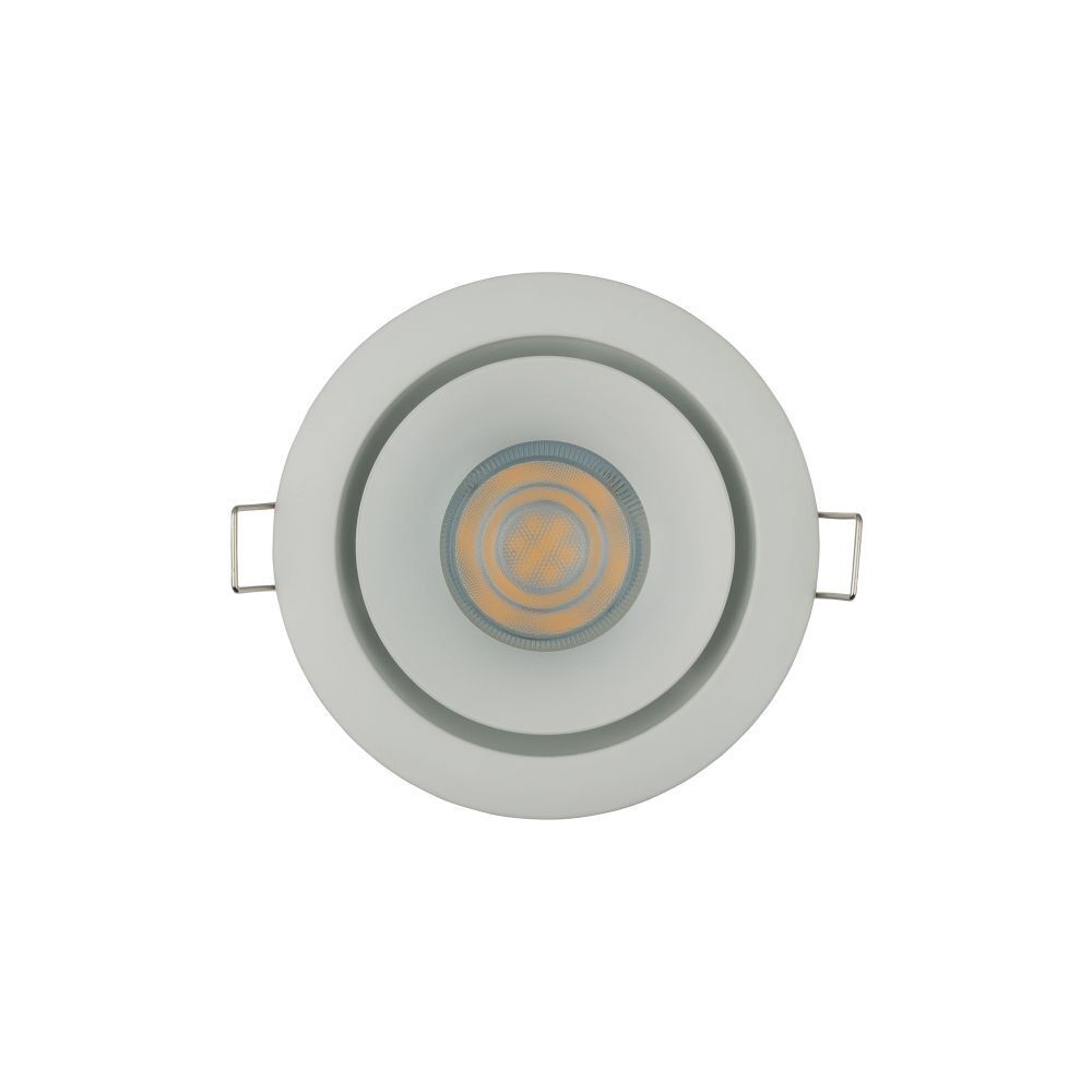 Einbauleuchte Aluminium Glas Ø8,5cm farbige Ringe