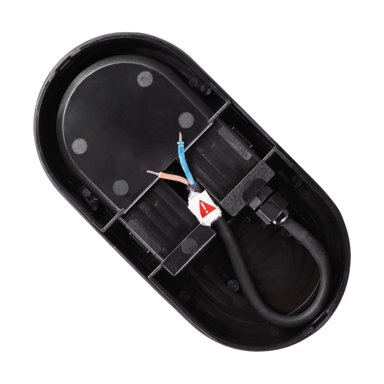 Außen Deckenlampe LED Schwarz Weiß IP65 4100 K oval
