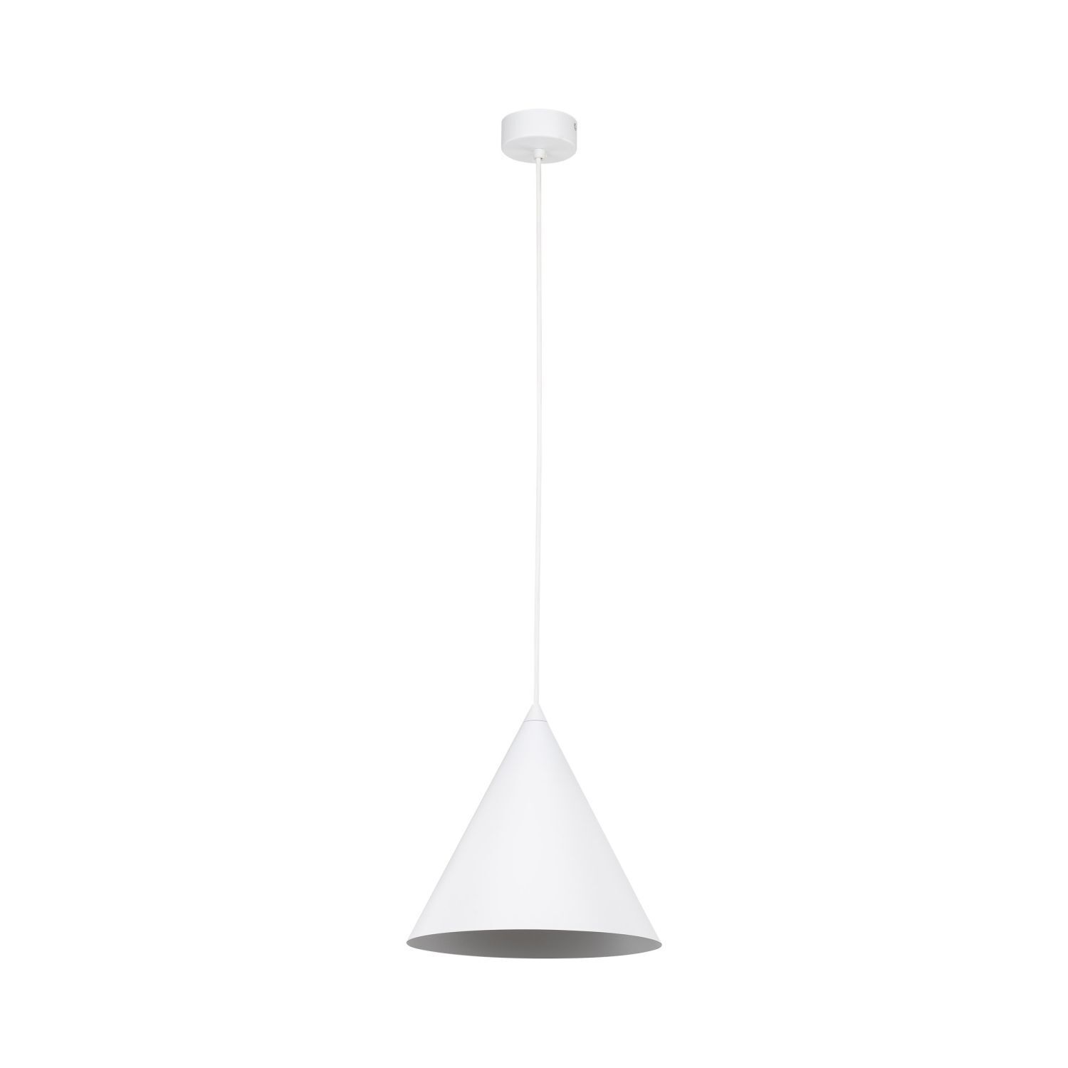 Pendelleuchte Weiß Metall Ø 25 cm H: max. 160 cm E27 Retro