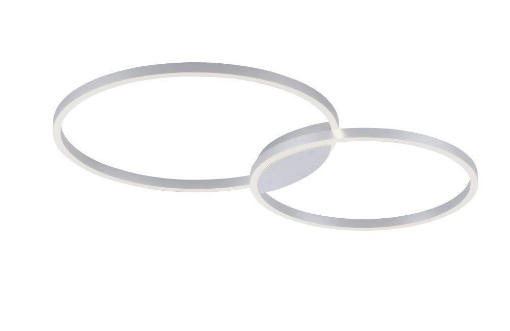 Dimmbare LED Deckenlampe Ringe in Aluminium L:96 cm