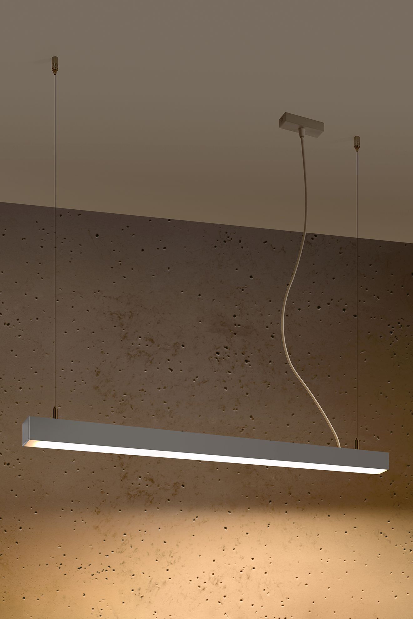 LED Hängelampe Metall Grau länglich 3000 K KARENA