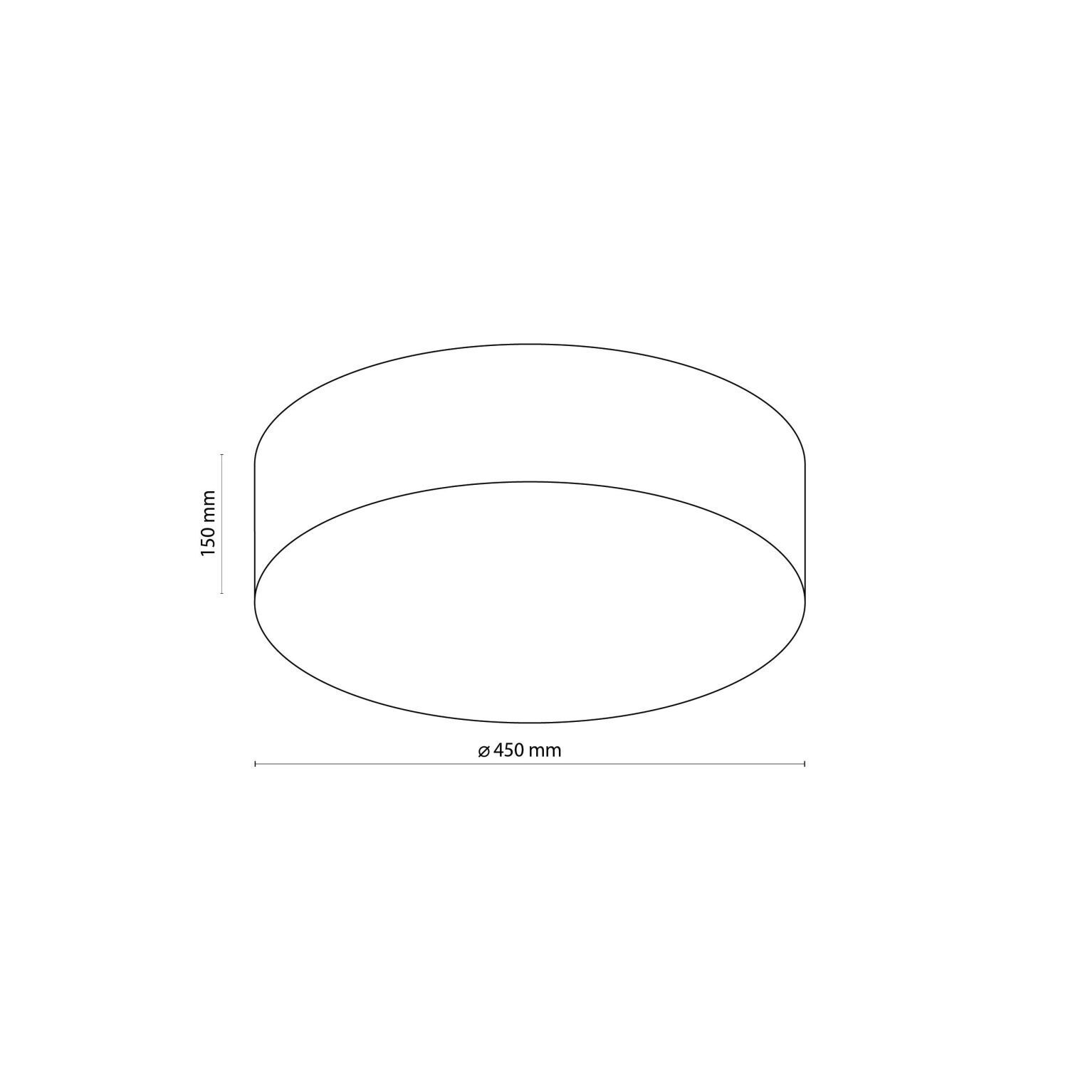Deckenlampe Weiß Stoff Ø 45 cm rund blendarm RONDO