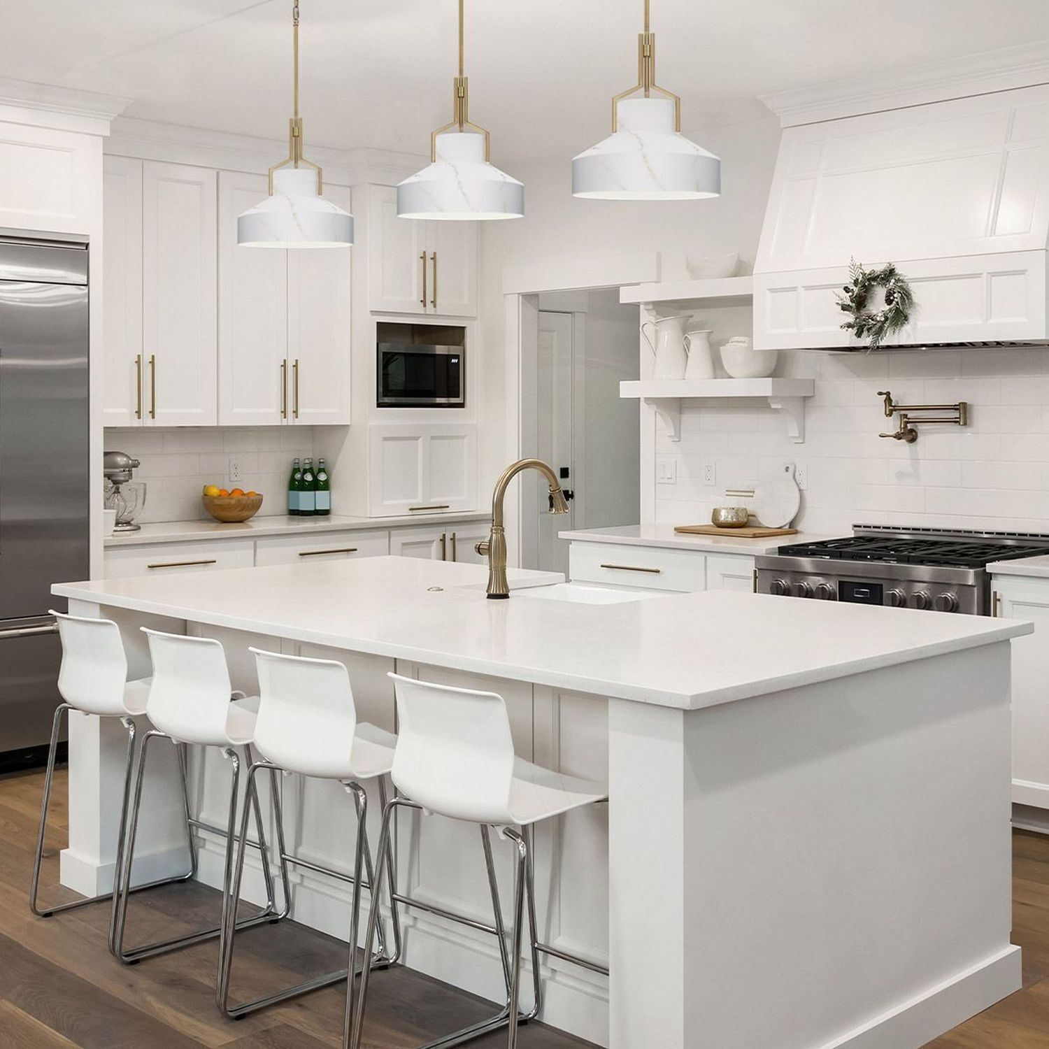 Drinnen, Küche, Innenarchitektur, Kücheninsel