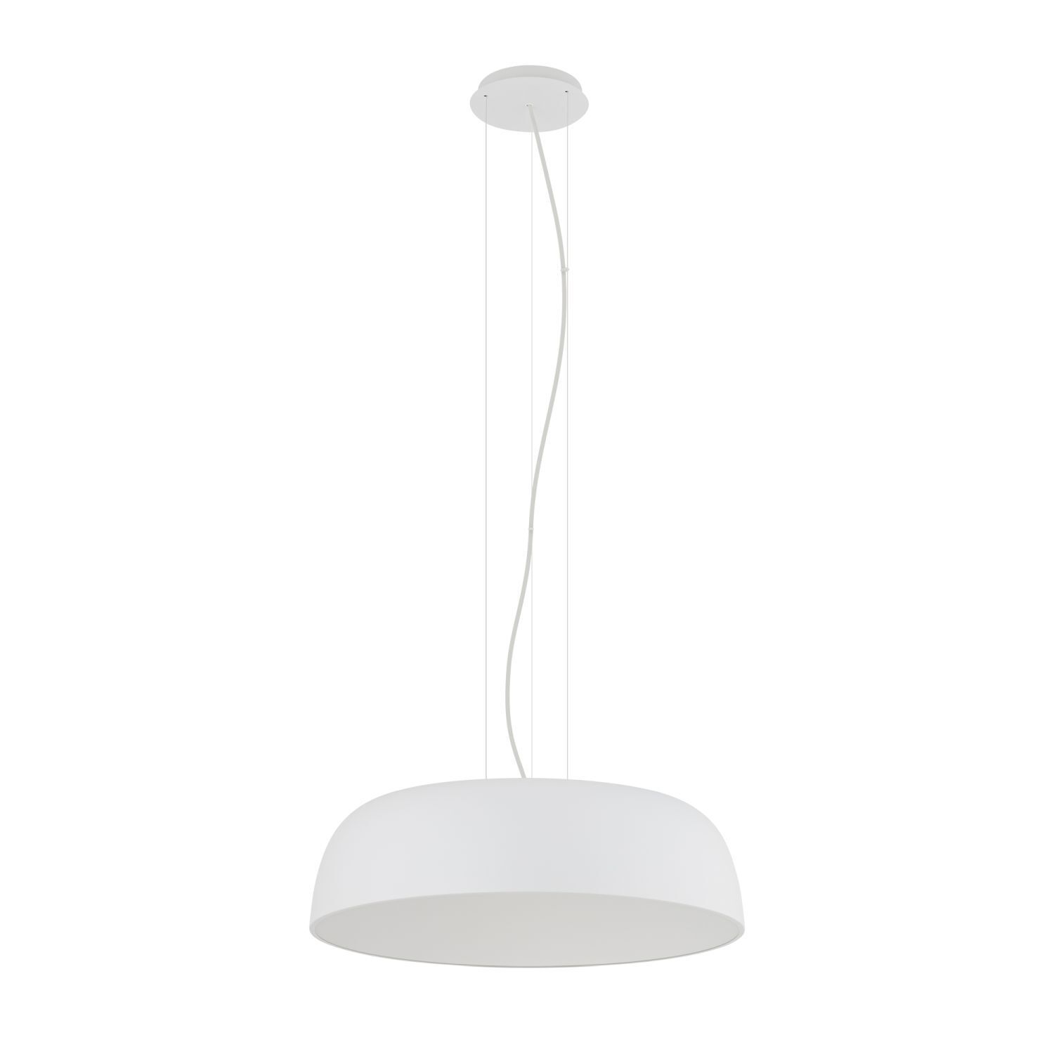Pendelleuchte Weiß Metall Ø58 cm E27 7-flmg blendarm