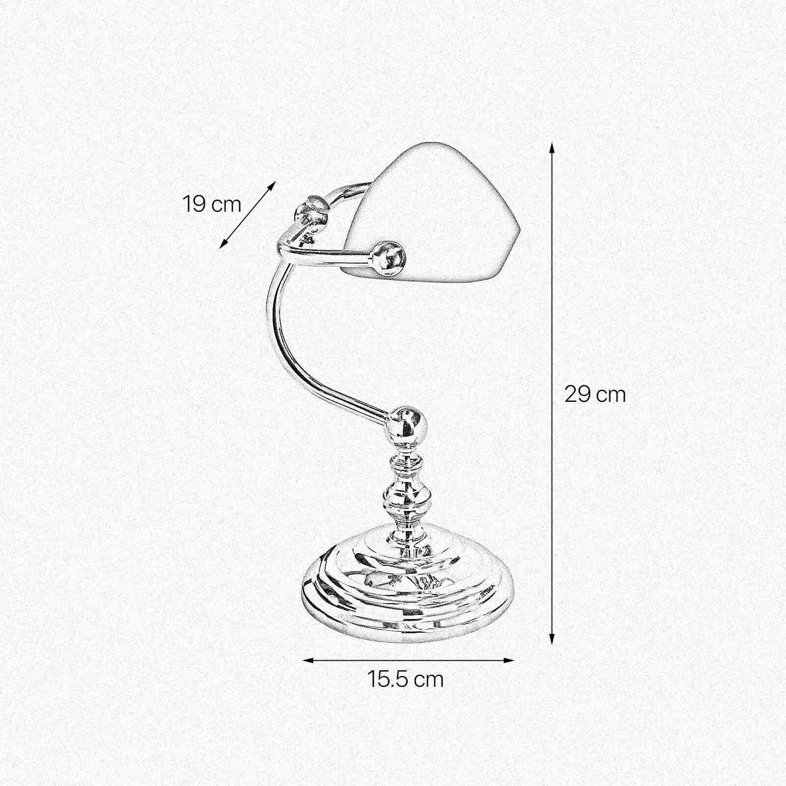 Bankerlampe Grün Messing massiv Glas 29 cm hoch schwenkbar Lampe