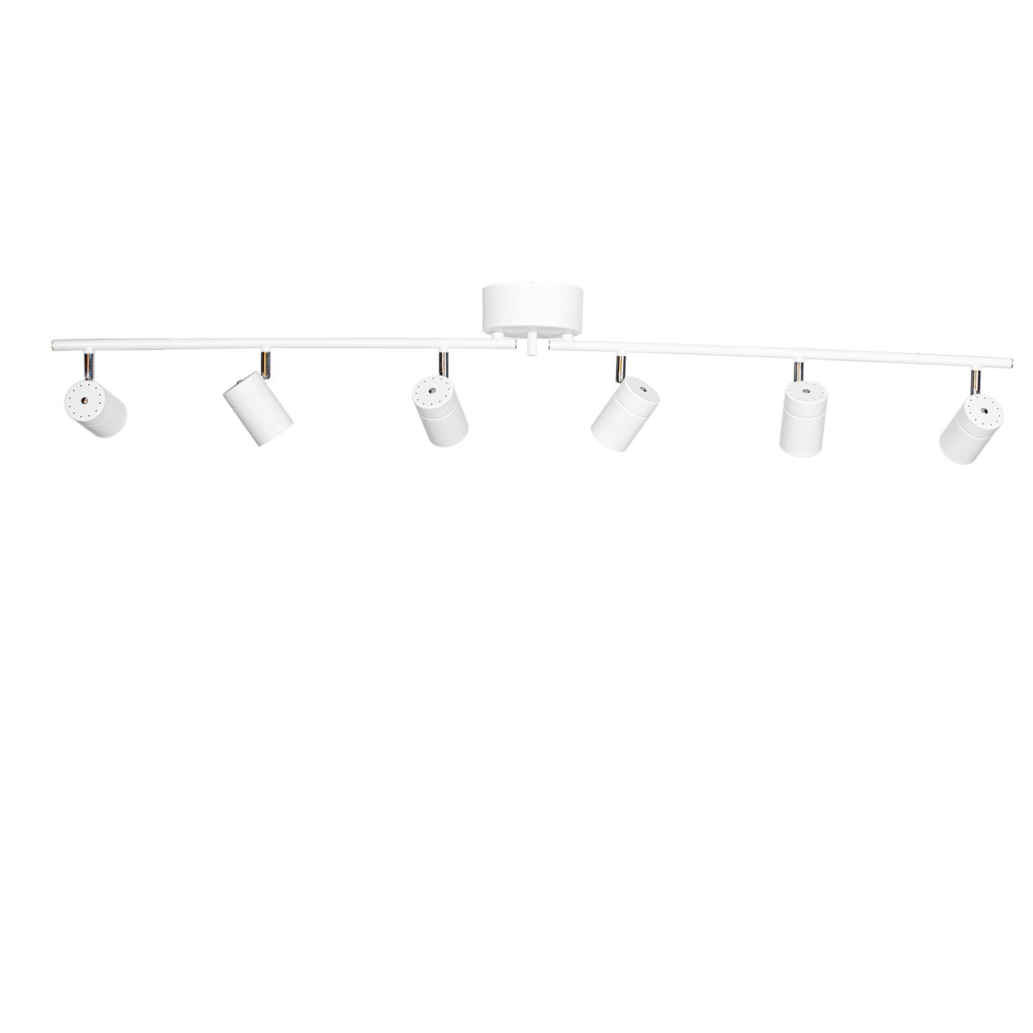 Deckenstrahler 6-flammig GU10 124 cm lang XXL Weiß