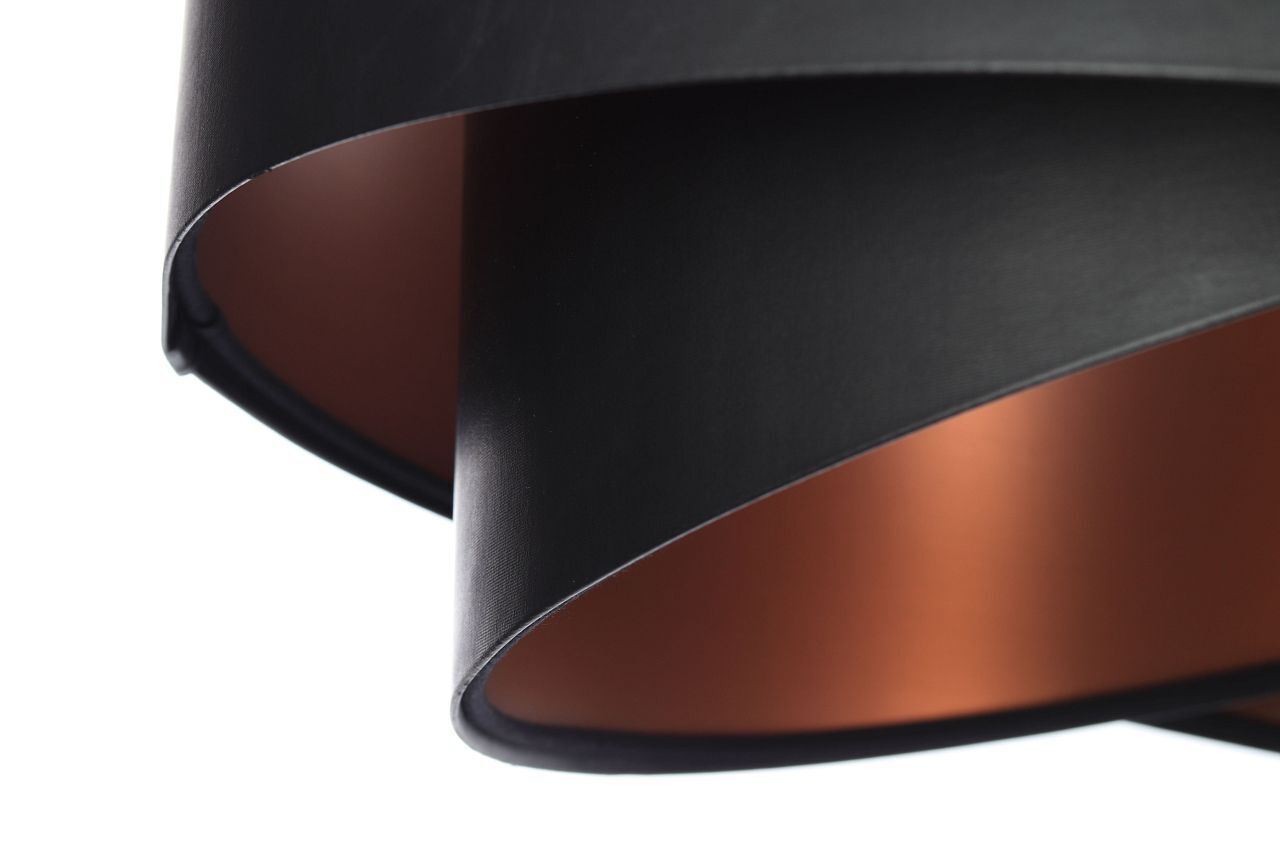 Hängeleuchte Schwarz Kupfer Ø 50 cm Latex E27 rund Lampe, Lampenschirm