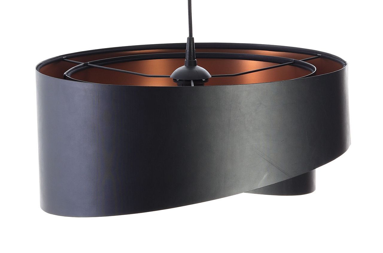 Hängeleuchte Schwarz Kupfer Ø 50 cm Latex E27 rund Moebel, Tabelle, Lampe