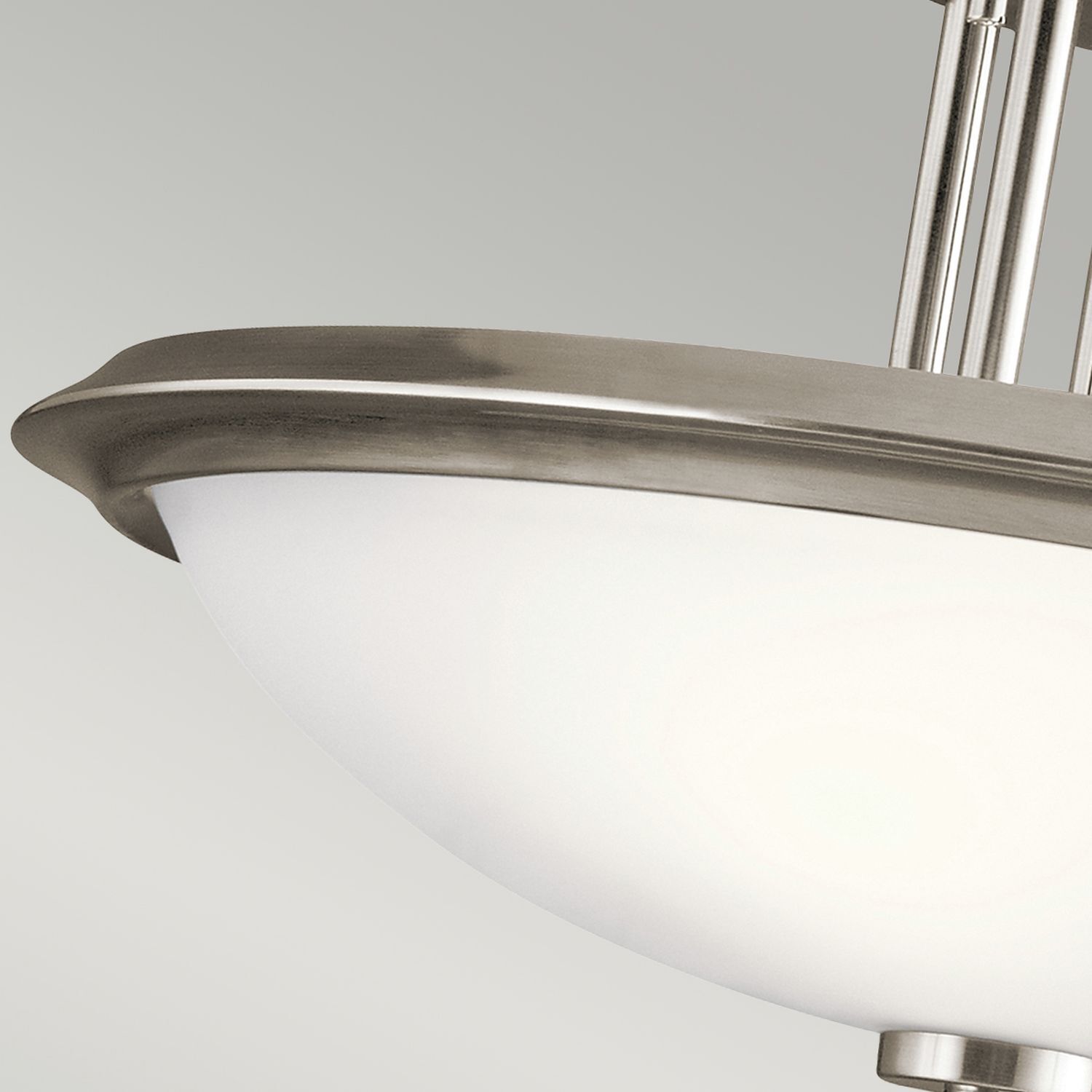 Deckenleuchte Glas Metall Ø42cm rund in Weiß Zinn