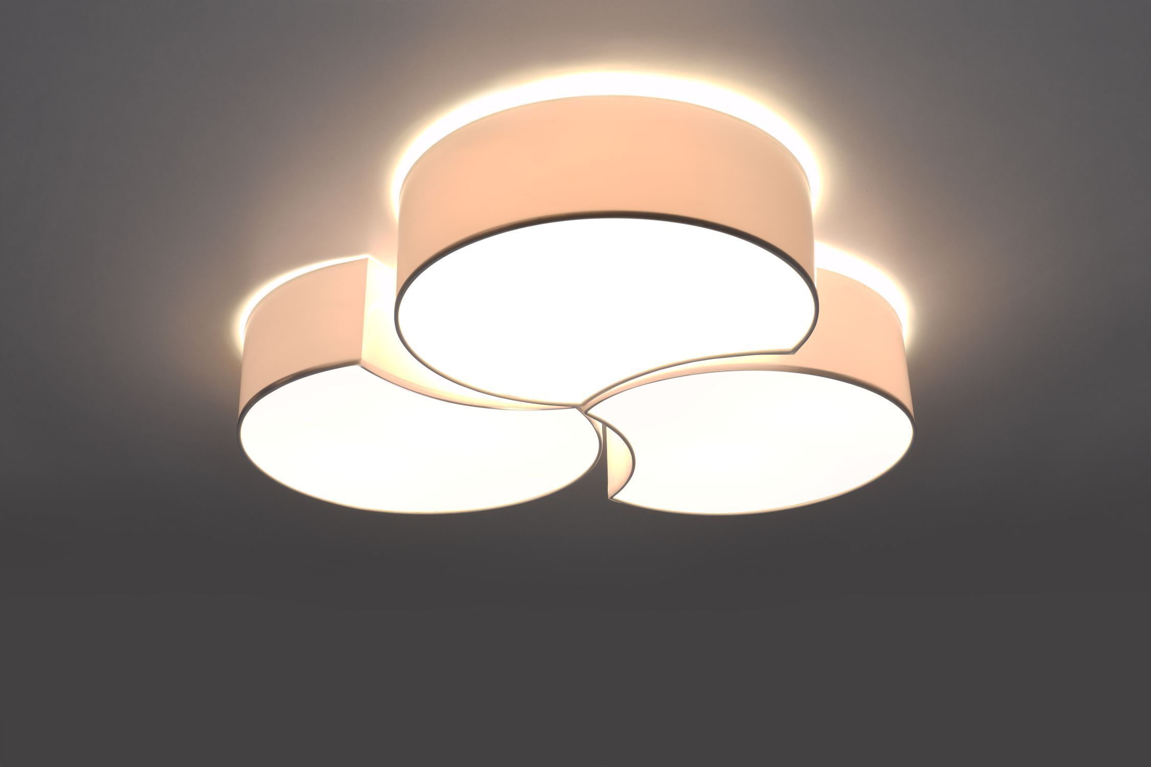 Deckenlampe Weiß Modern blendarm 6x E27 dekorativ