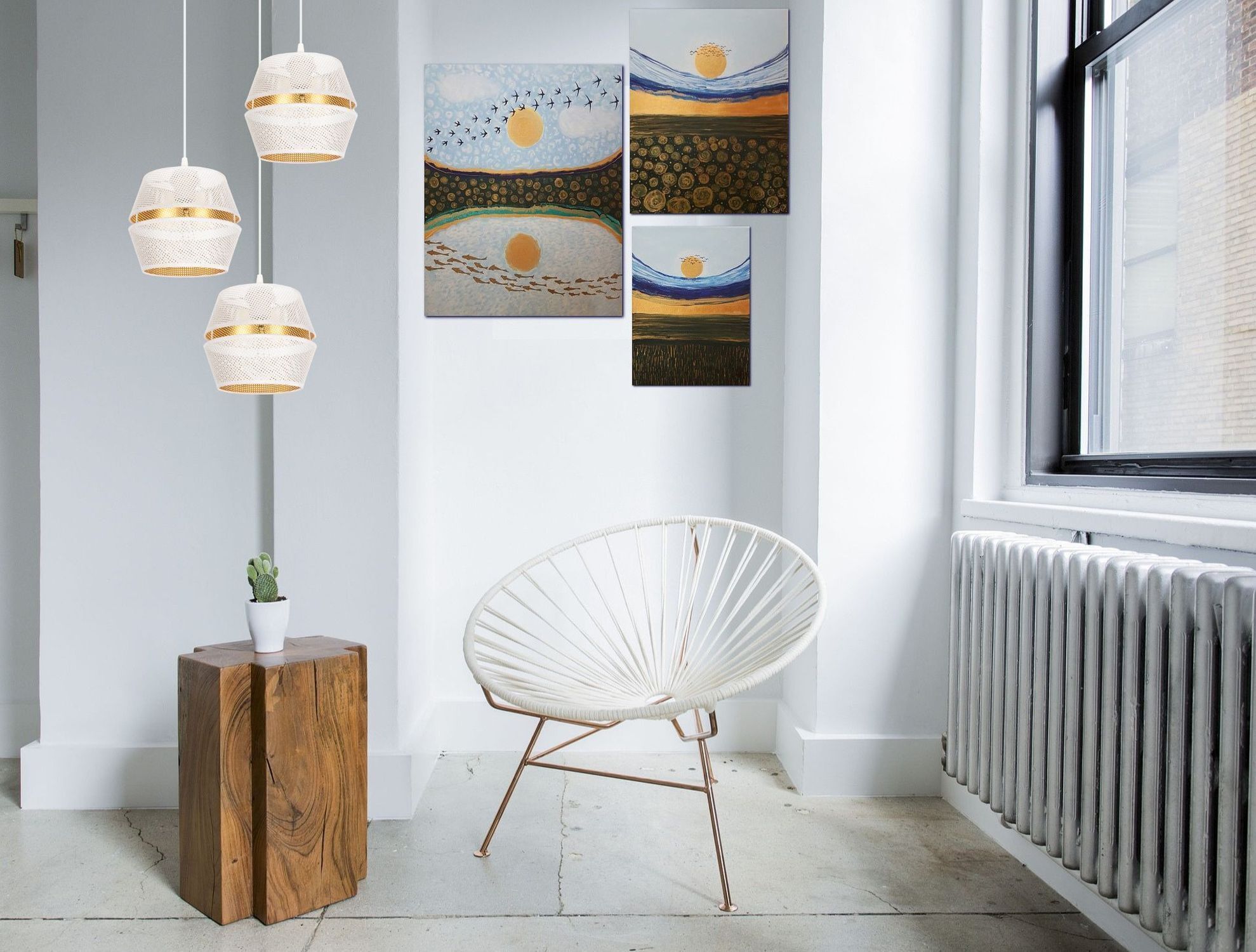 Lampe, Drinnen, Innenarchitektur, Kunst, Malerei