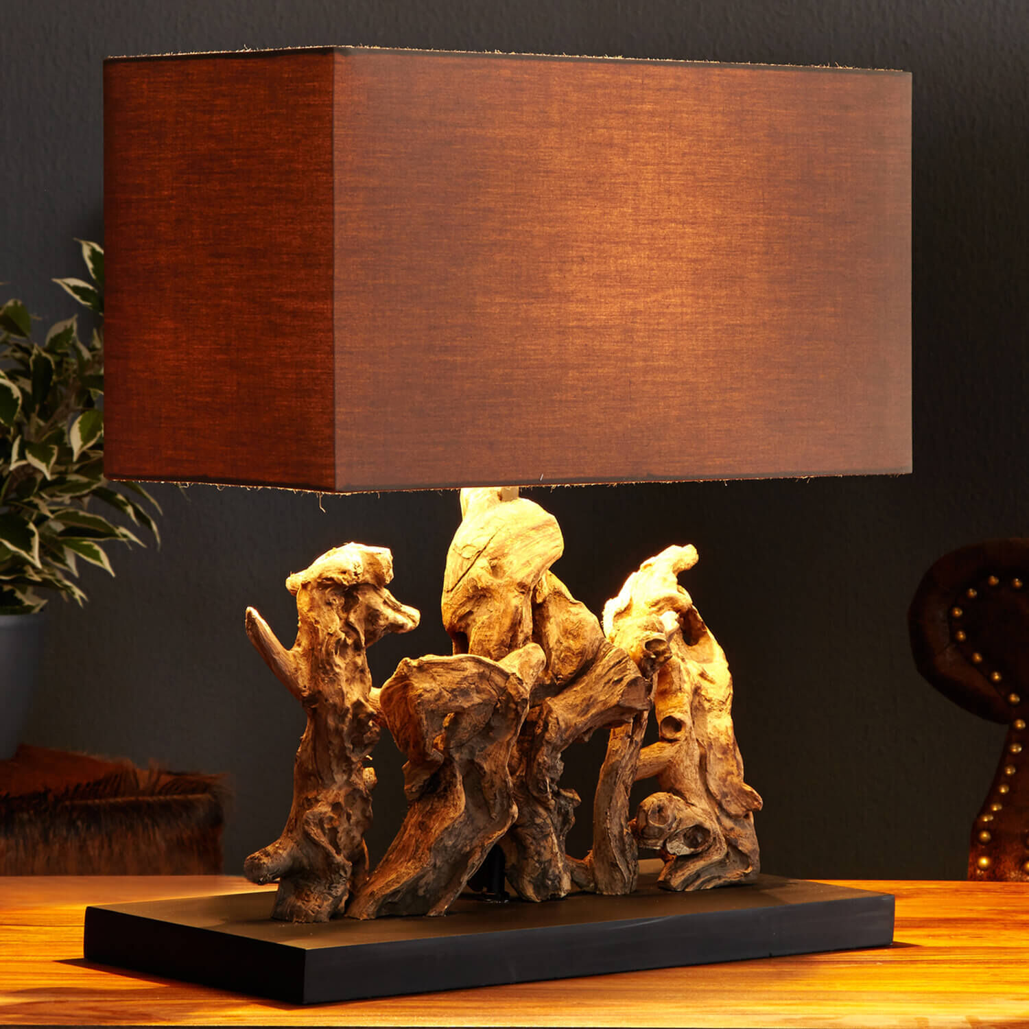 Lampe, Holz, Tischlampe