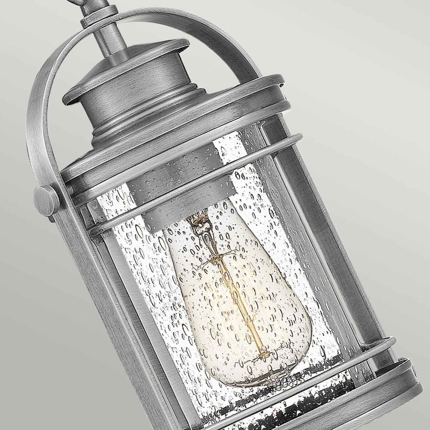 Außenlampe hängend Glas Alu E27 IP44 höhenverstellbar Maritim