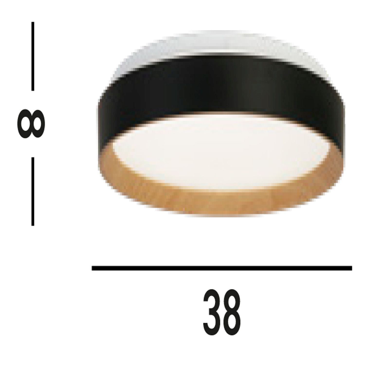 Runde LED Deckenlampe Metall mit Fernbedienung dimmbar