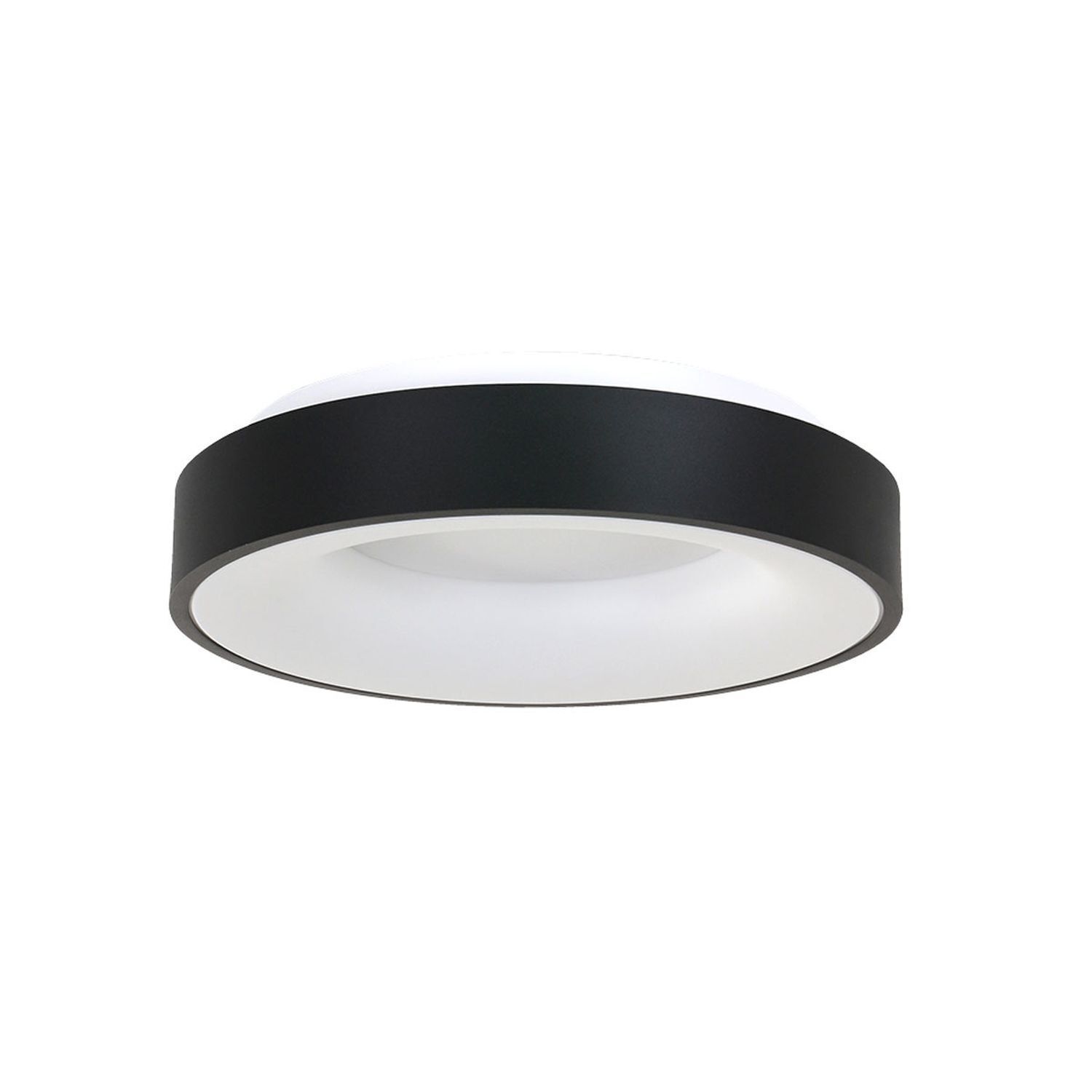 Runde LED Deckenleuchte Schwarz Weiß Ø38 cm 30 W 2700 K