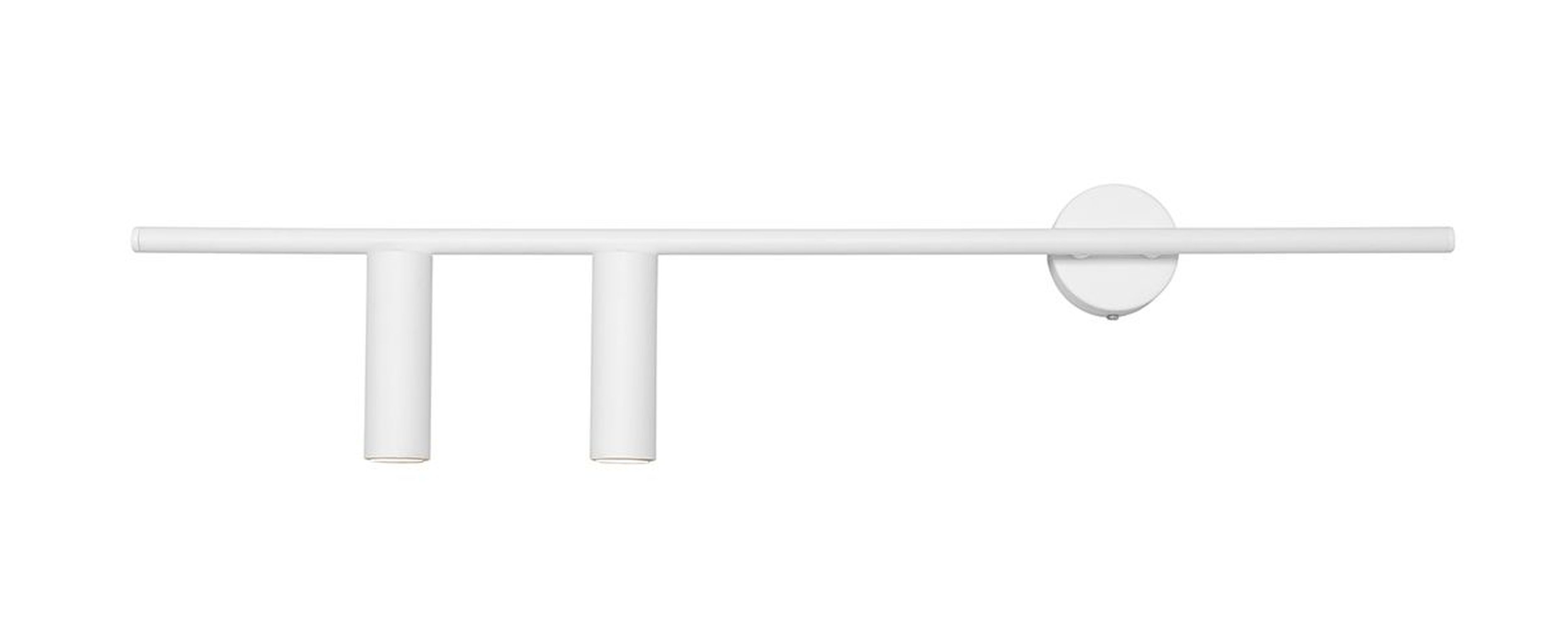 Weiße Wandlampe Metall Zylinder GU10 H:17 cm 2-flammig