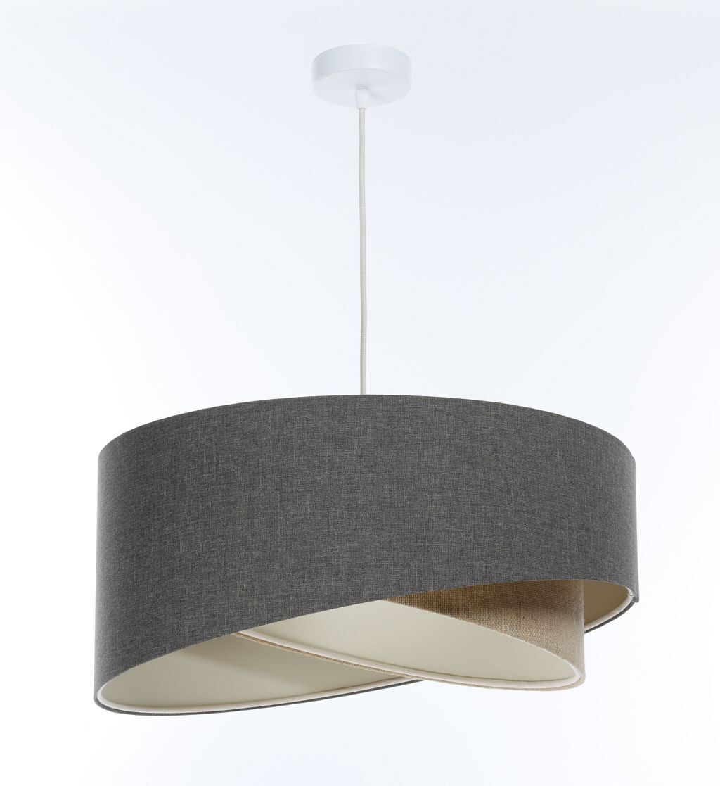 Hängeleuchte verstellbar Braun Beige E27 rund Ø 45 cm Modern