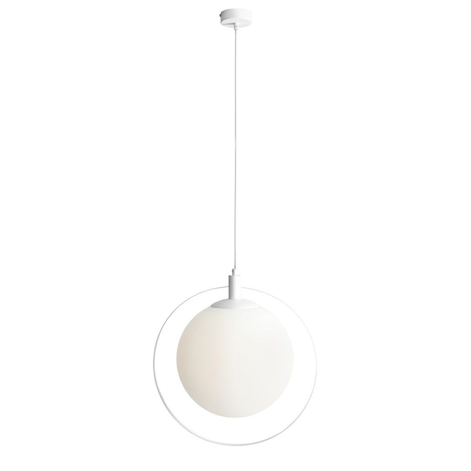 Moderne Pendelleuchte Metall Glas Ring E27 blendarm