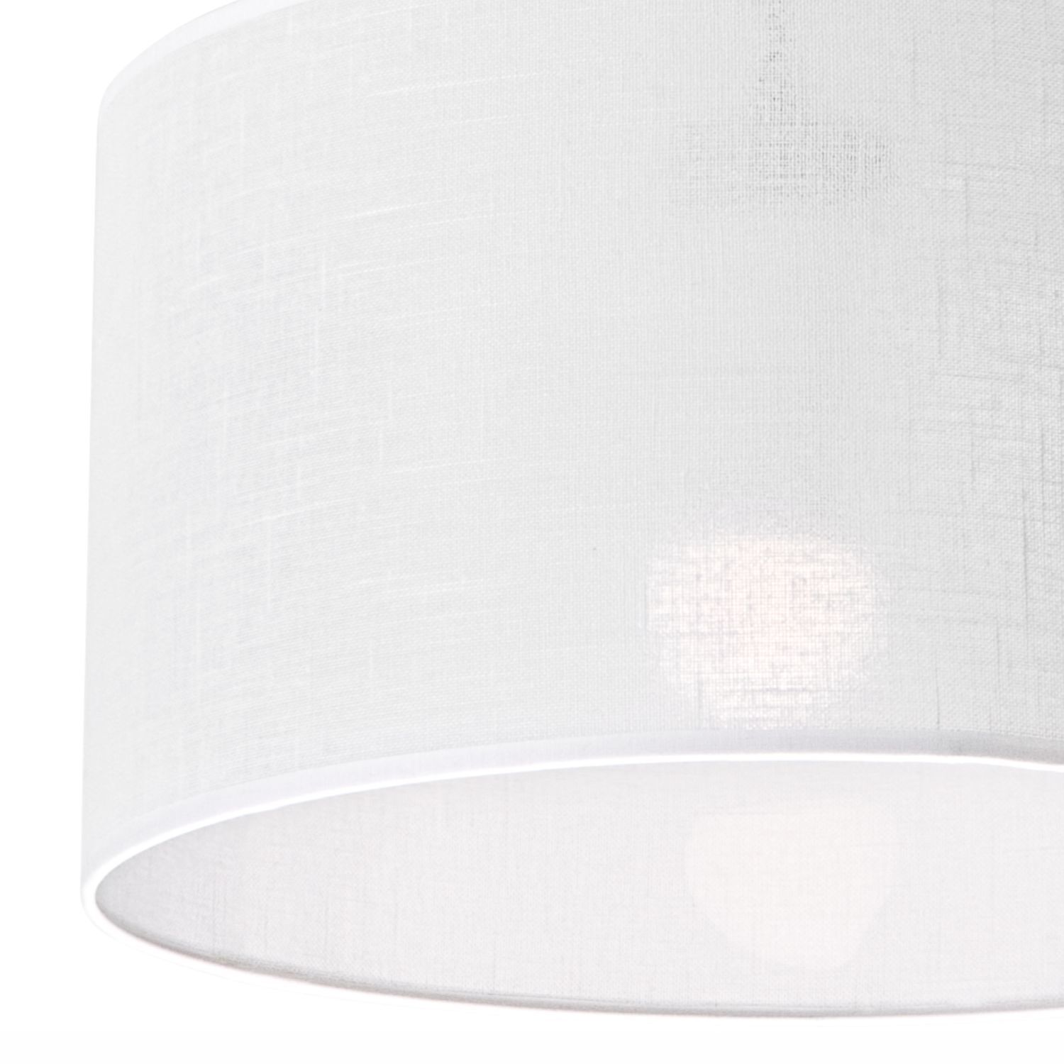 Hängelampe Weiß Stoff Ø 35 cm verstellbar wohnlich Modern E27