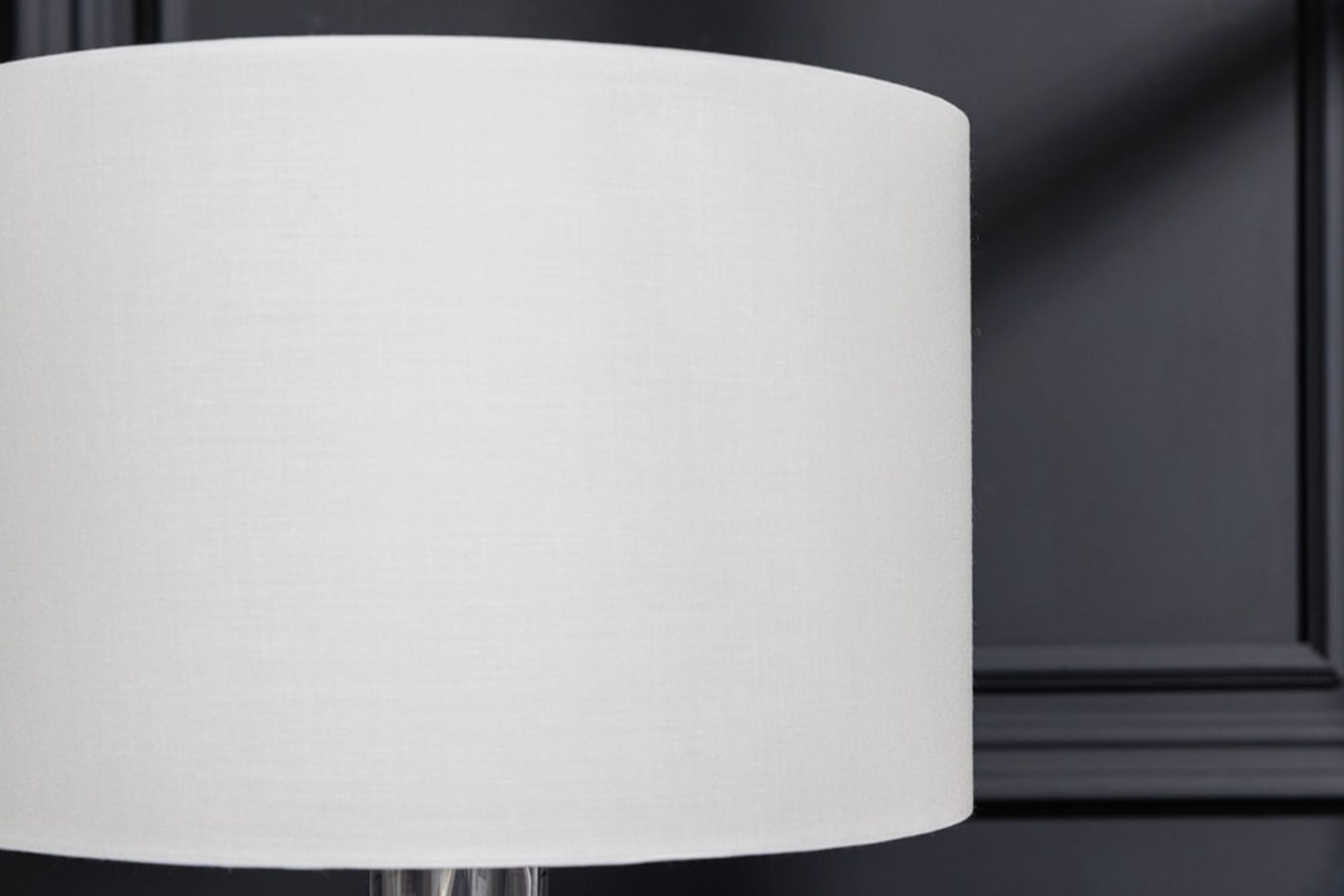 Elegante Tischleuchte AQUAMENTI Weiß Glas Stoff Lampe, Lampenschirm