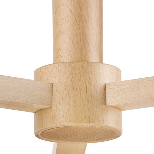 Deckenleuchte Grau Holz Stoff Metall Wohnzimmer
