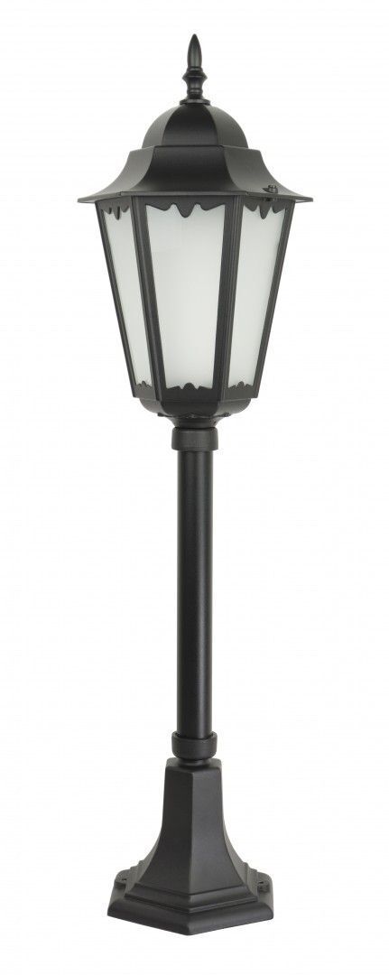 Garten Stehlampe Schwarz Aluminium Glas 85cm