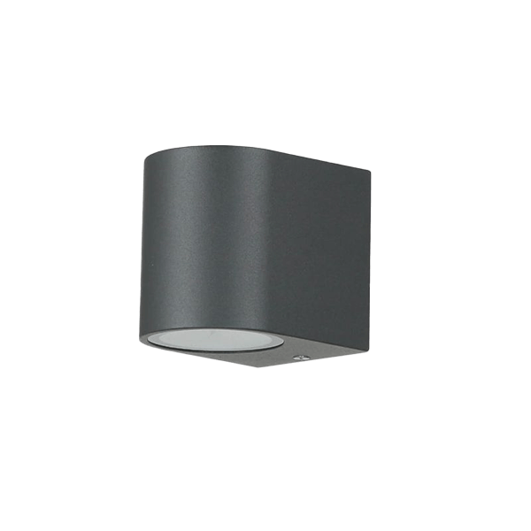 Wandleuchte, Außeneinbau, Wandlampe, Metall, dunkelgrau