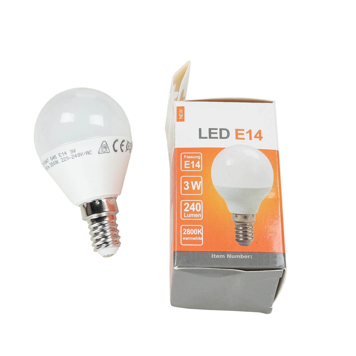 LED Leuchtmittel E14 3 Watt 2800 K warmweiß - LM10047 Licht