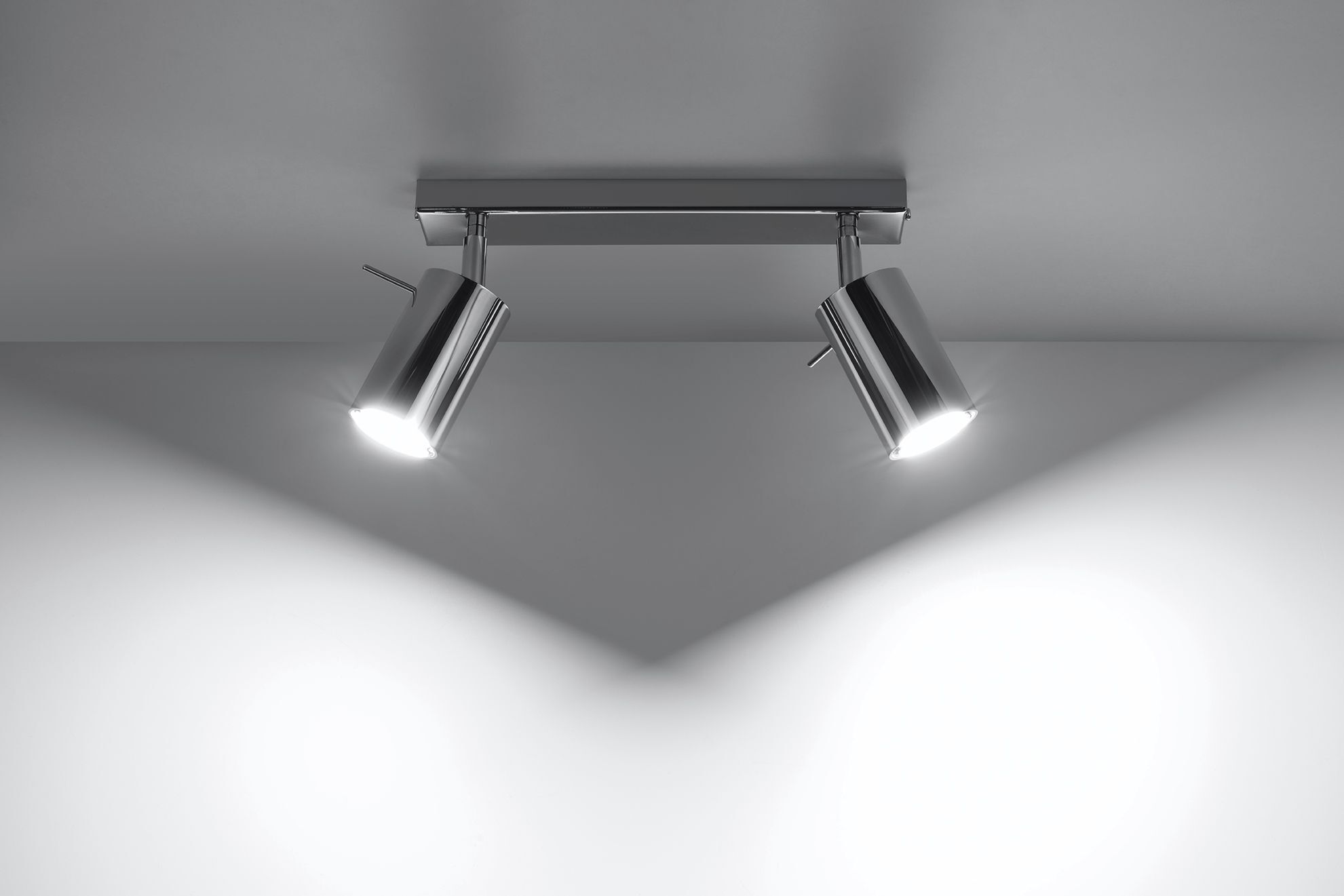 Deckenstrahler 2-flammig GU10 30 cm länglich Chrom