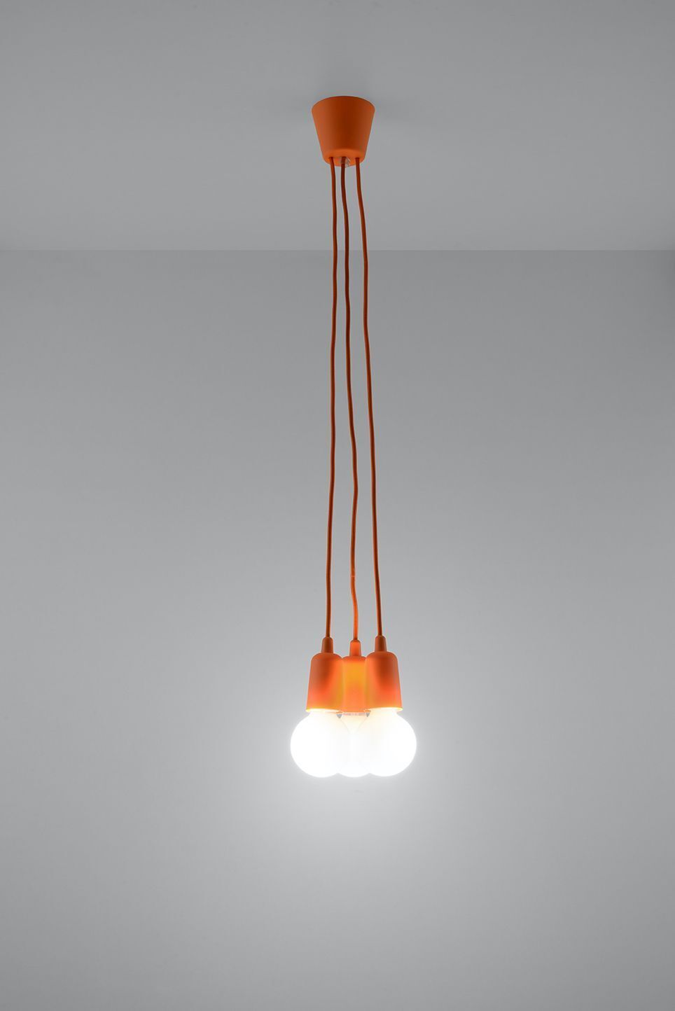 Hängelampe NESSA Orange Tiefe bis 90cm 5-flammig E27