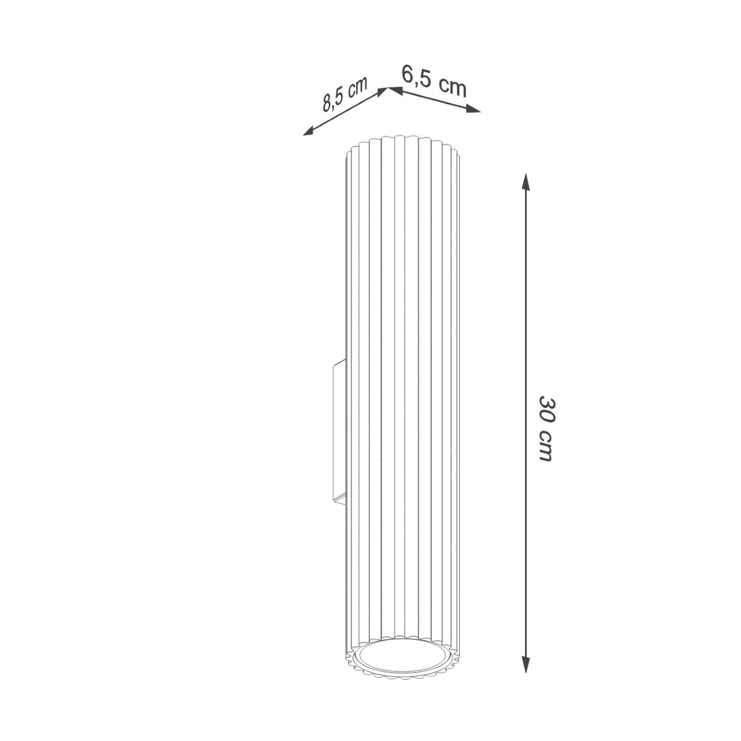 Moderne Wandlampe Up Down H: 30 cm Rot GU10 2-flammig Alu