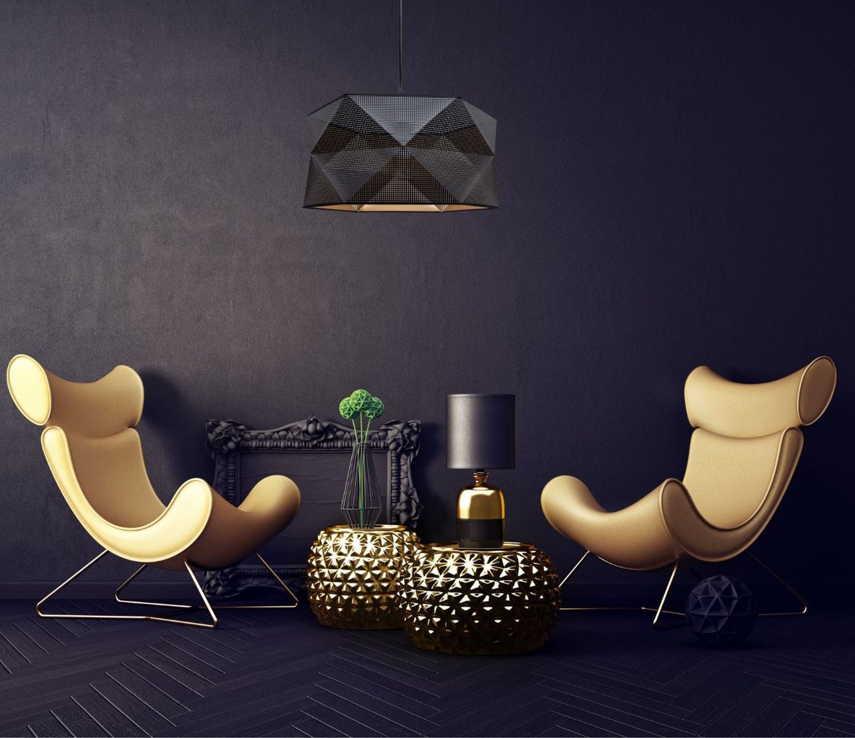 Lampe, Mobiliar, Pflanze