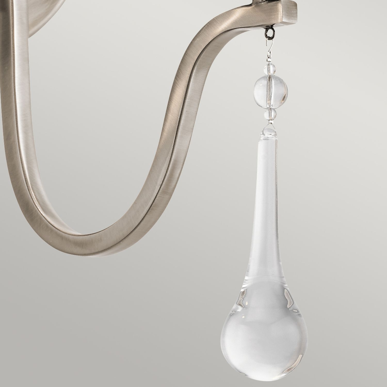 Wandleuchte Metall E14 38,1 cm hoch in Zinn 2-flammig