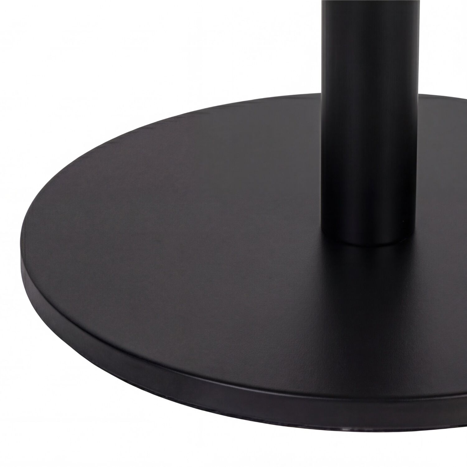 Tischplatte, runder Tisch, schwarz, Metallstativ, Base