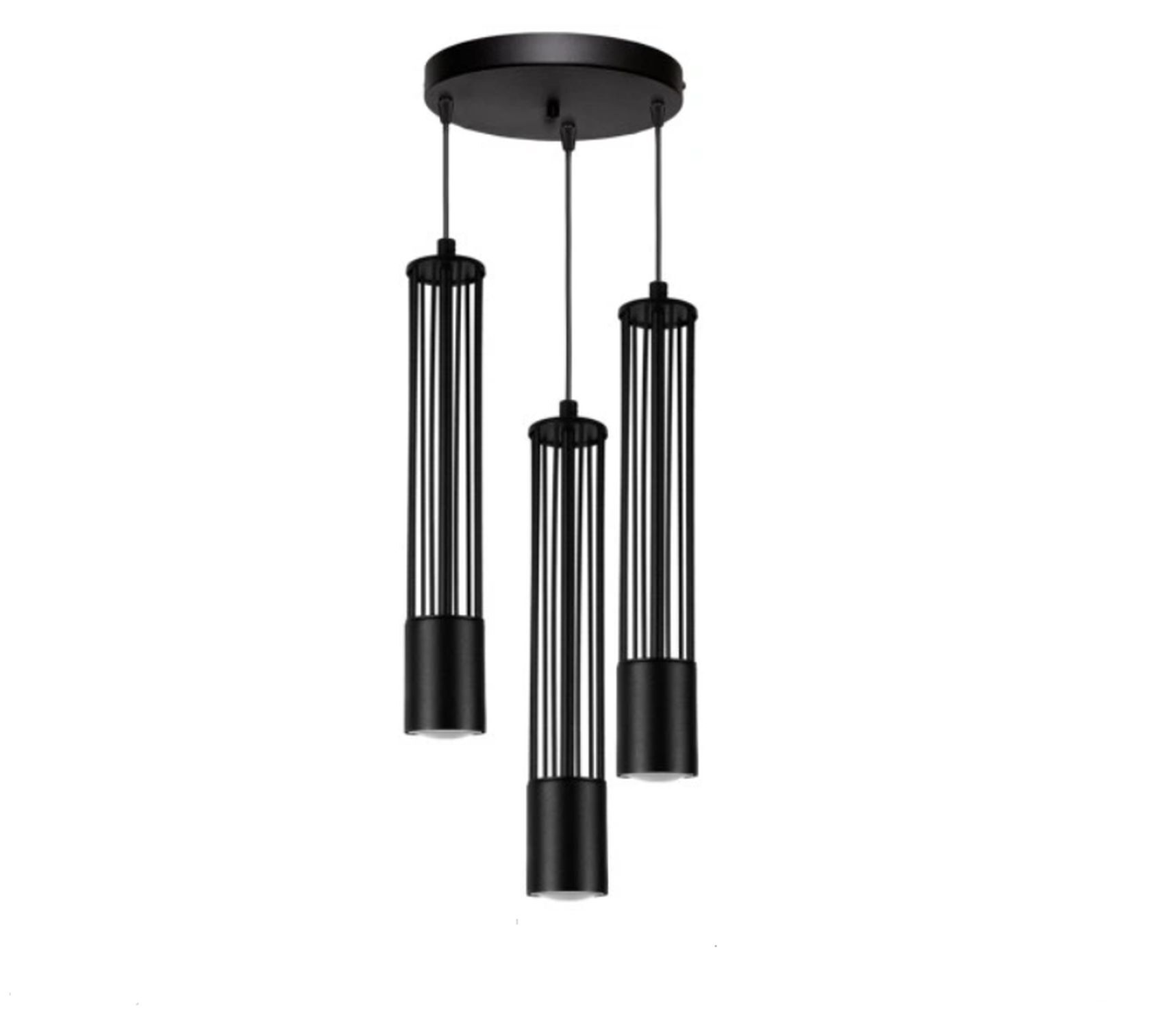 Dekorative Hängeleuchte Metall GU10 Ø35 cm rund Schwarz
