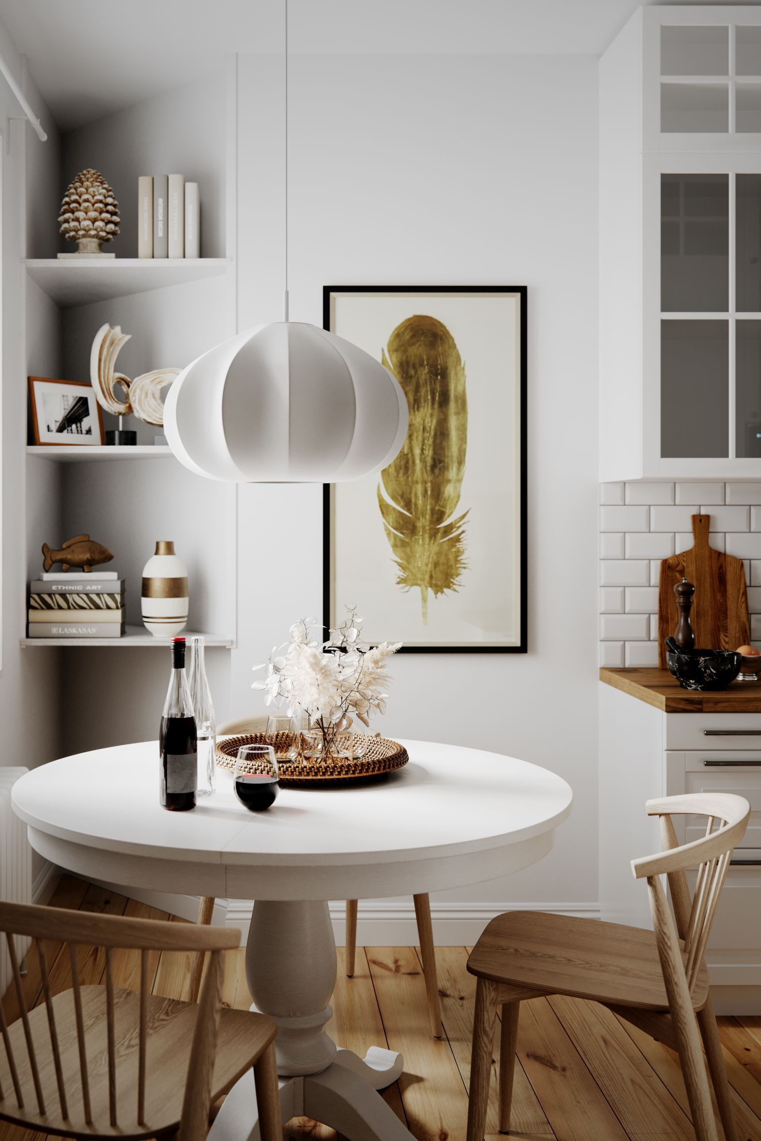 Hängelampe Weiß Stoffschirm 50 cm breit H: max. 120 cm E27 Speisesaal, Esstisch, Tisch, Innenarchitektur, Tischplatte