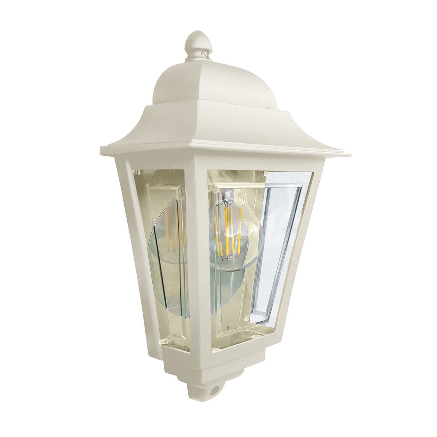 Außenleuchte Wand IP44 in Creme Rustikal E27 H: 32,5 cm Lampe, Leuchte, Postfach, Laterne