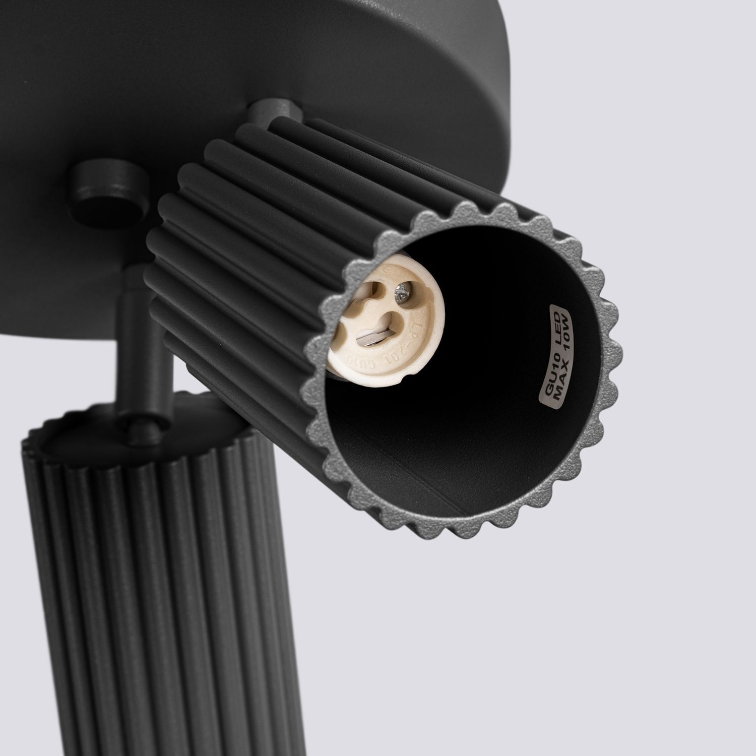 Deckenlampe rund 3-flammig GU10 Schwarz Ø 19,5 cm klein Modern